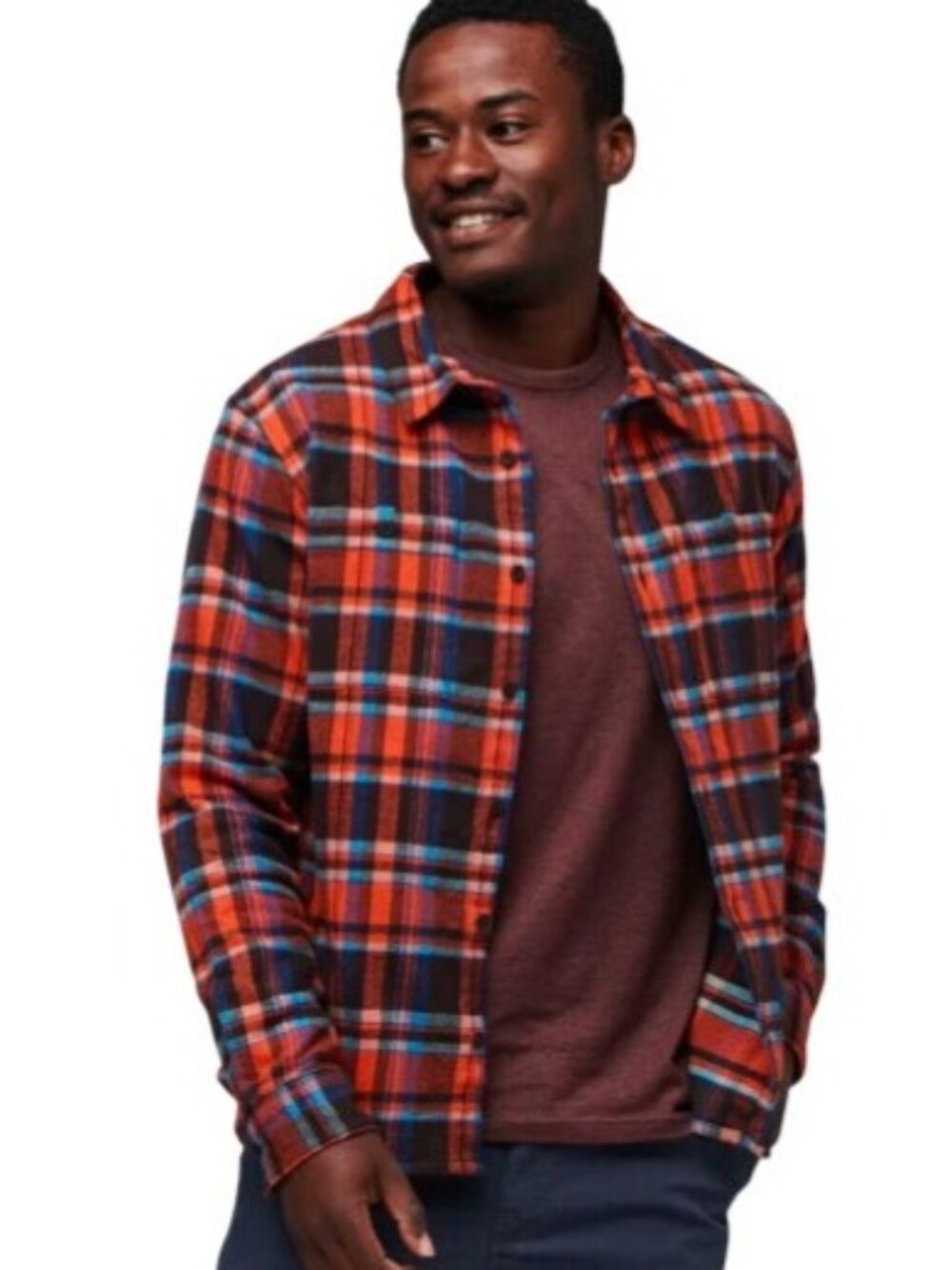 Cotopaxi Mero Flannel Shirt Men's Large Multicolor Organic Cotton Button Up